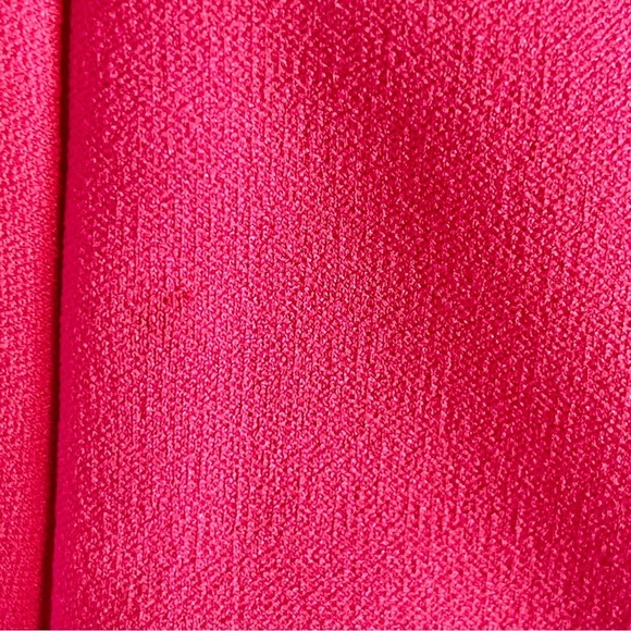 Katie May Next Round Plunge Neck Long Sleeve Mini Crepe Dress Hot Pink Medium - Picture 7 of 13